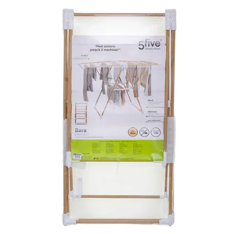 Uscător de rufe 5five Bara cu aspect de lemn, cu aripioare, efect metalic de lemn, 13 m