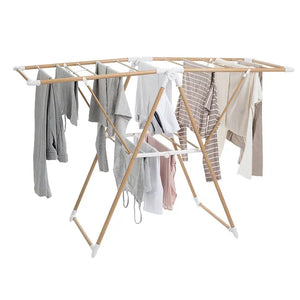 Uscător de rufe 5five Bara cu aspect de lemn, cu aripioare, efect metalic de lemn, 13 m