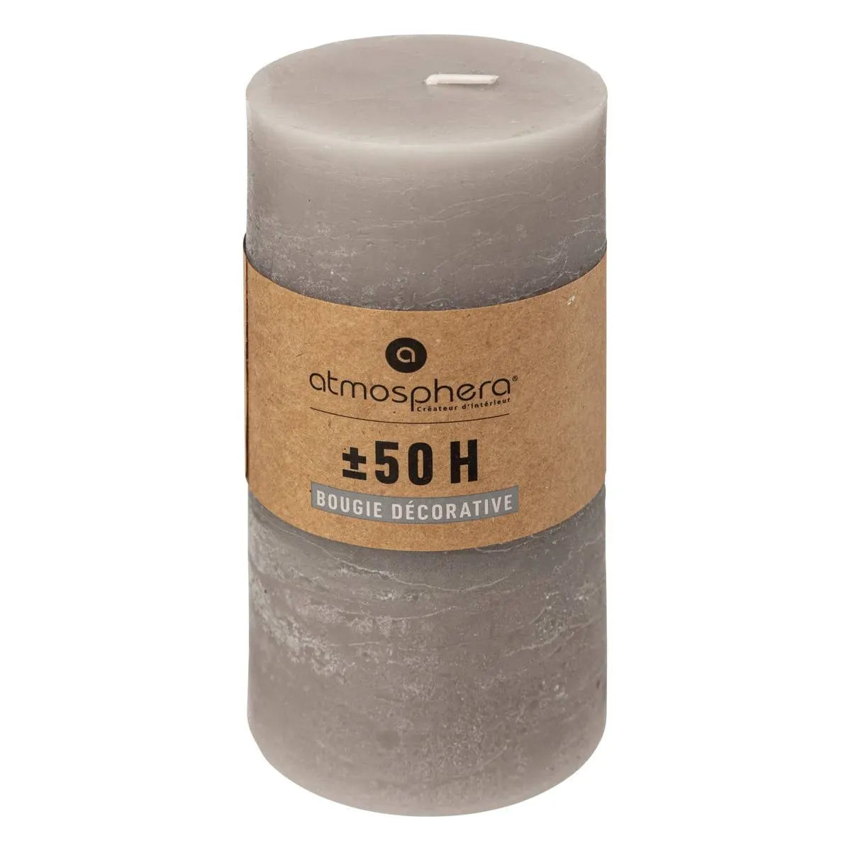 Lumânare neparfumată Atmosphera Olia, Rotundă, 7x14 cm