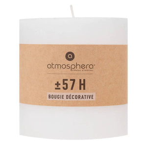 Lumânare neparfumată Atmosphera Olia, Rotundă, 10x10 cm