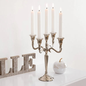 Sfeșnic cu 5 brațe, atmosferă, metal, 27 cm