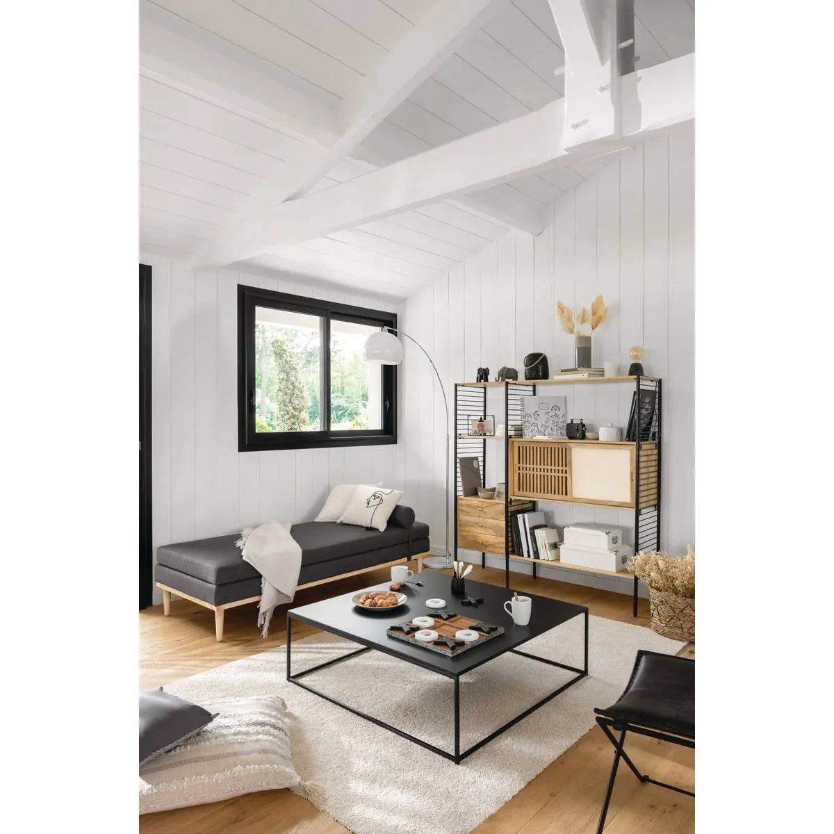 Lampion atmosphere Geda, Metal, Alb, 185 cm