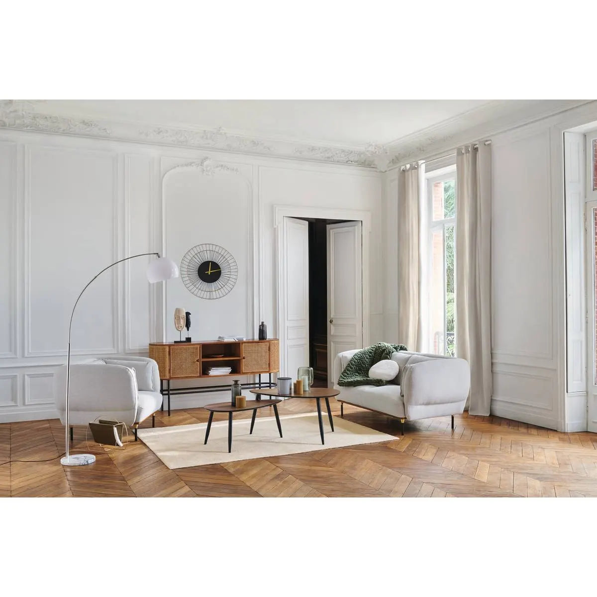 Lampion atmosphere Geda, Metal, Alb, 185 cm