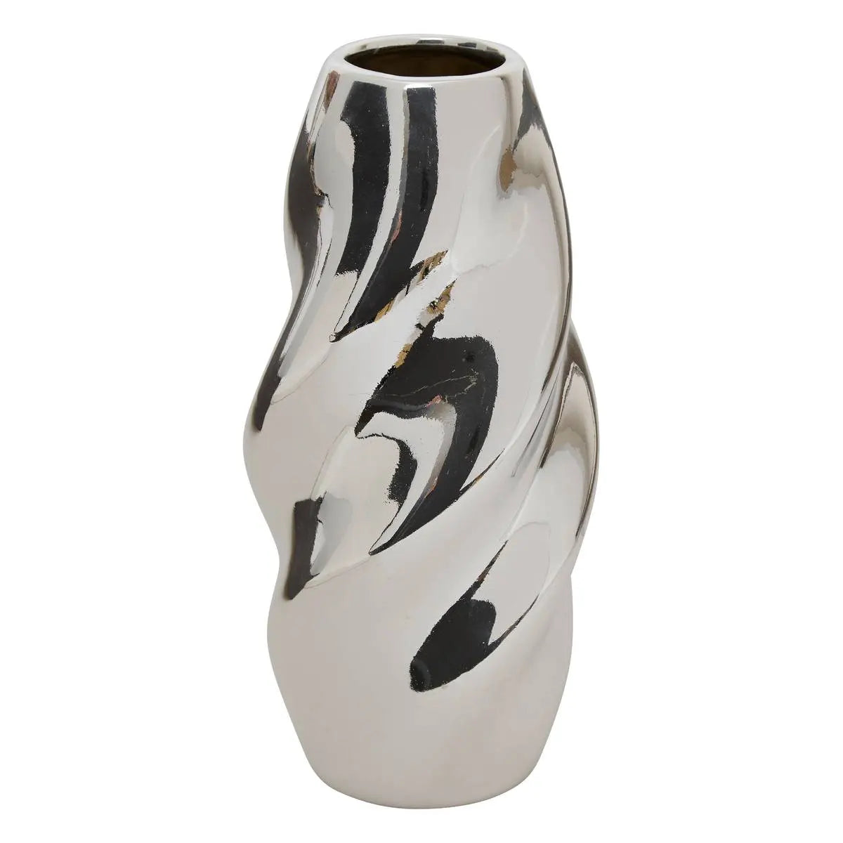 Vază Atmosphera Sky, Ceramică, Argint, 21 cm