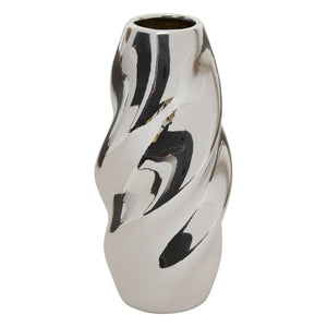 Vază Atmosphera Sky, Ceramică, Argint, 21 cm