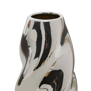 Vază Atmosphera Sky, Ceramică, Argint, 21 cm