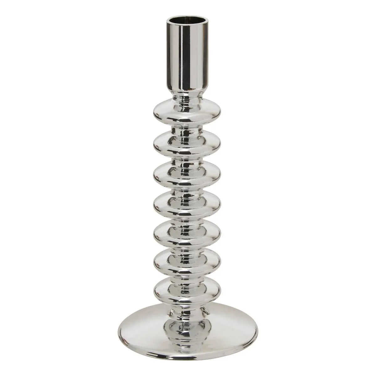 Sfeșnic Atmosphera Sky, Sticlă, Argintiu, 21,5 cm