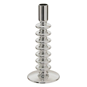 Sfeșnic Atmosphera Sky, Sticlă, Argintiu, 21,5 cm