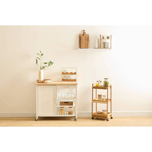 Cărucior de bucătărie 5five, Acacia, 3 niveluri, 40x31x85 cm