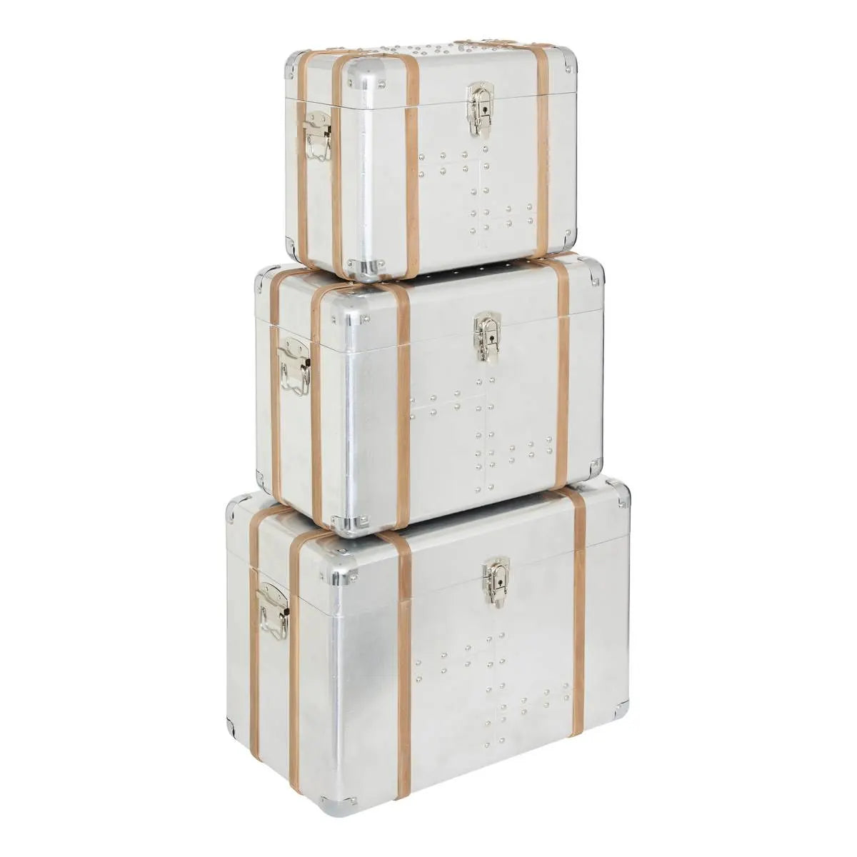 Cutii decorative Atmosphera Sky, aluminiu, 3 buc.