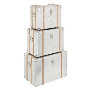 Cutii decorative Atmosphera Sky, aluminiu, 3 buc.