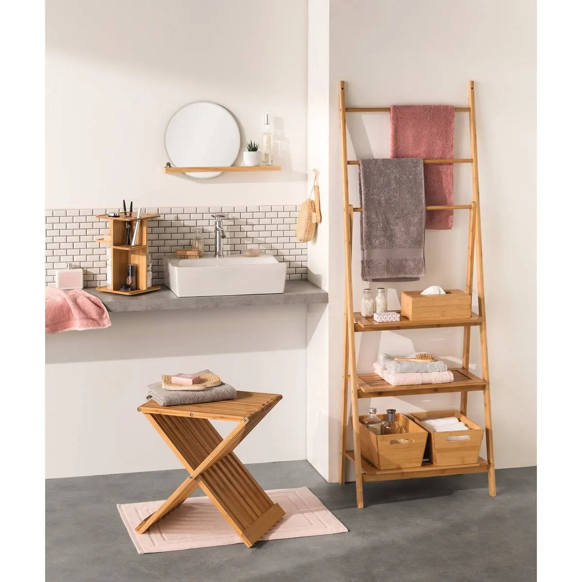 Coș de depozitare 5five, Bambus, Înclinat