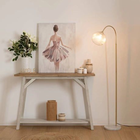 Lampă Atmosphere Laye, Metal și Marmură, Aurie, 150 cm