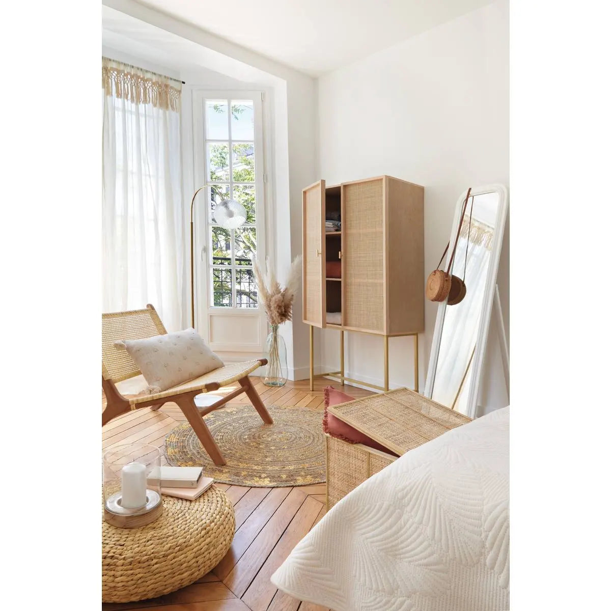 Lampă Atmosphere Laye, Metal și Marmură, Aurie, 150 cm