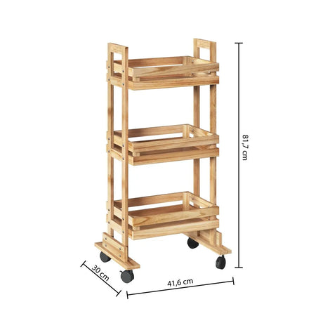 Cărucior de bucătărie 5five Cagette, Lemn