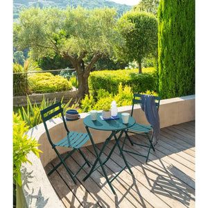 Masă rotundă de grădină Hesperide Greensboro, turcoaz