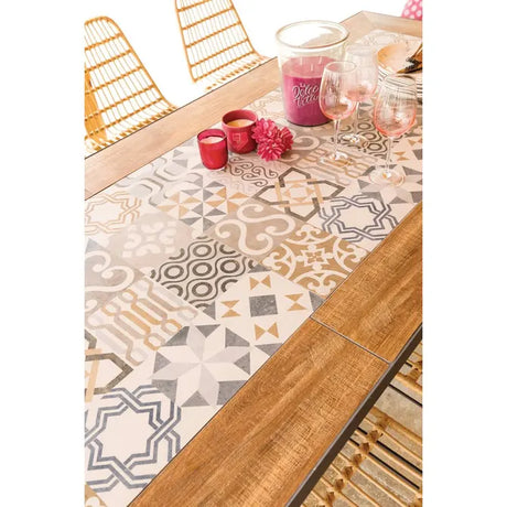 Masă de grădină Hesperide Lambada, ceramică, 8 locuri