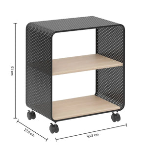 Raft cu 5 compartimente, Metal și lemn