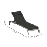 Șezlong pliabil Hesperide Allure Athea, aluminiu