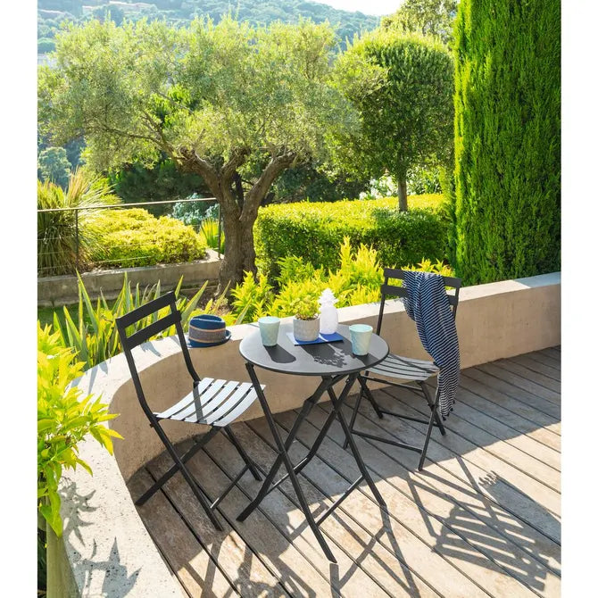 Masă rotundă de grădină Hesperide Greensboro, gri închis