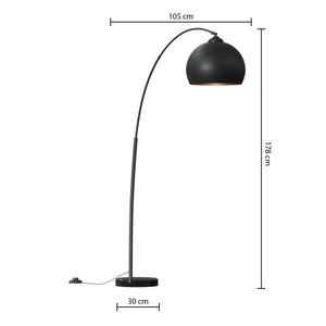 Lampă Atmosphere Hyto, Metal și Marmură, Negru, 177 cm