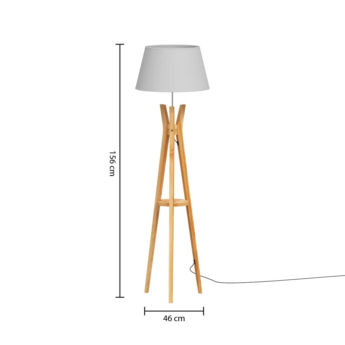 Lampă Atmosphere Kalo, Bambus, Alb, 156 cm