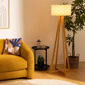 Lampă Atmosphere Moki, Bambus, Alb, 150 cm