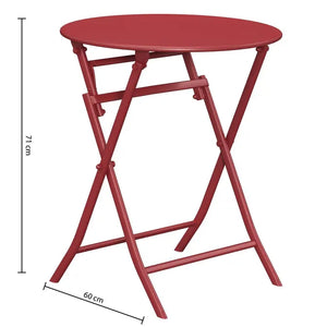 Masă rotundă de grădină Hesperide Greensboro, roșie