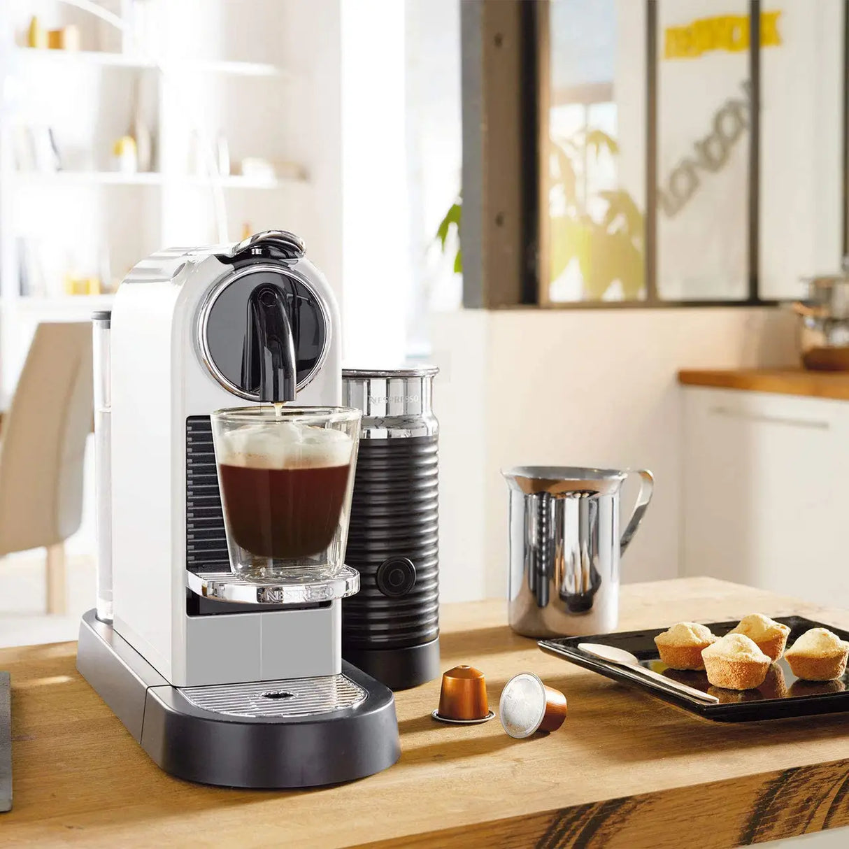 Espressor DeLonghi Nespresso EN267, 1710W, 19 bar, 1L, Alb