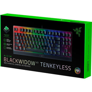 Tastatură de gaming Razer BlackWidow V3 TKL, switch-uri optice verzi, neagră