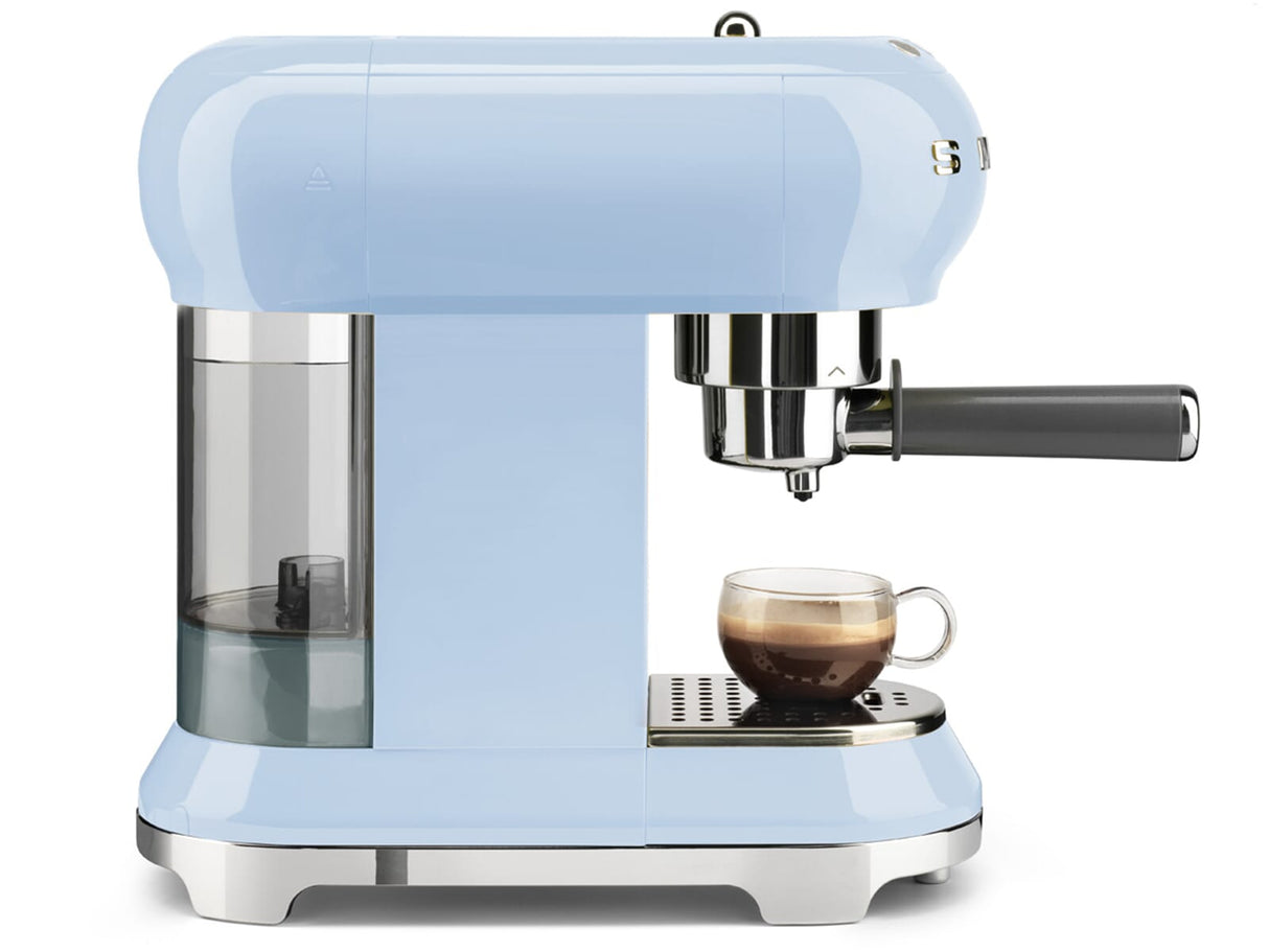 Espressor manual Smeg ECF01PBEU, 1350 W, 15 bar, Albastru