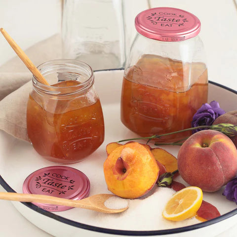 Borcan de sticlă cu capac LAV Tasty, 1000 ml, 2 buc.