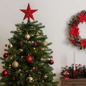 Коледна украса за елха atmosphera Colorama De Noel, 18 части, Червено-злато