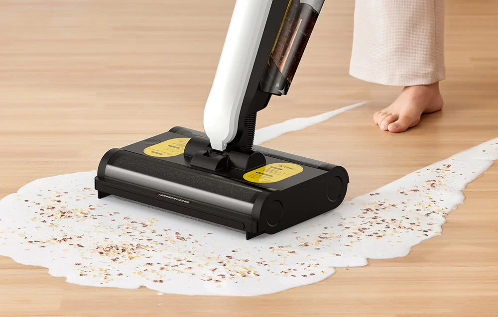 Aspirator vertical cu funcție de mop Deerma DEM-VX20W, 420W, Capacitate 500/600ml, IPX4, Alb