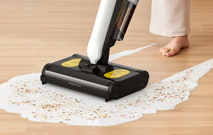 Aspirator vertical cu funcție de mop Deerma DEM-VX20W, 420W, Capacitate 500/600ml, IPX4, Alb