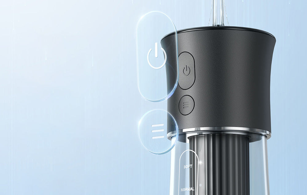 Irigator dentar FairyWill F30, 5 moduri, 300 ml, Negru