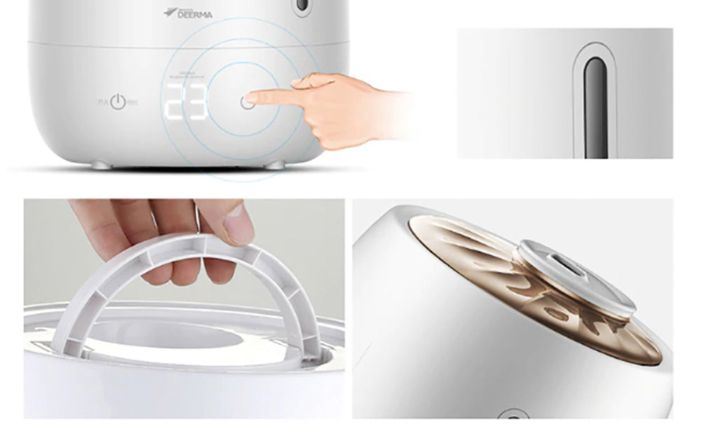 Purificator de aer Deerma F600, 25W, Capacitate 5 l, Afișaj, Aromaterapie, Alb