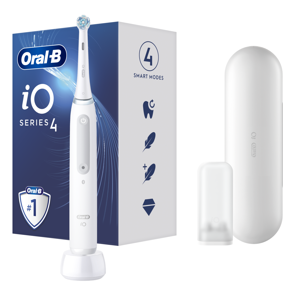 Periuță de dinți electrică Braun Oral-B iO4, albă