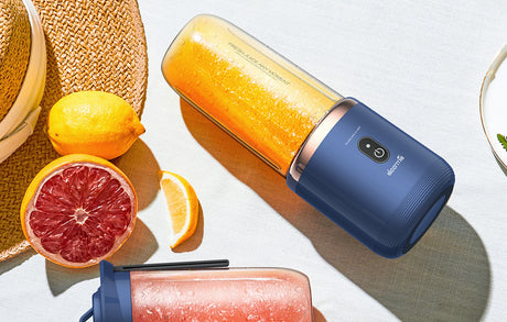 Blender fără fir Deerma NU06, 19.000 rpm, 400 ml, 1500 mAh, rezistent la apă, albastru închis