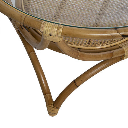 Masă de cafea Atmosphera Farah, 90 cm, ratan