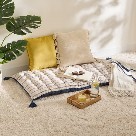 Матрак за под atmosphera Groove, Райе, Син, 60×120 cm