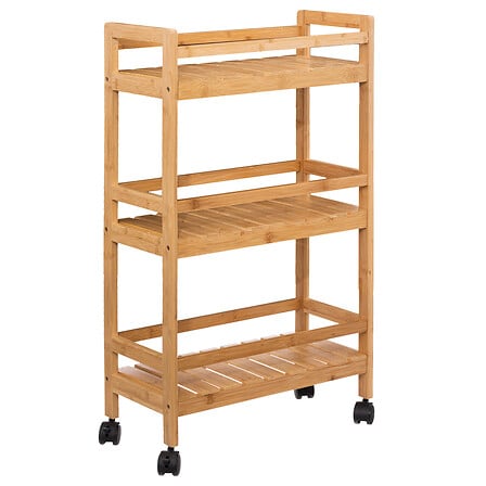 Cărucior de bucătărie 5five Linha, Mic, Bambus, 3 niveluri