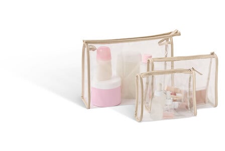 Комплект 3 несесера 5five, Прозрачно PVC, Асорти