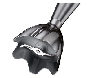 Blender pentru sos Braun MultiQuick 3035 WH, 700W, 2 viteze, Tocător 0.5 l, Pahar gradat din sticlă 0.6 l, Sârmă, Alb/Albastru