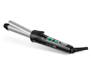 Ondulator Braun Satin Hair 7 IONTEC CU710, Înveliș ceramic, Tehnologie ionică, 185 de grade, Negru/Gri