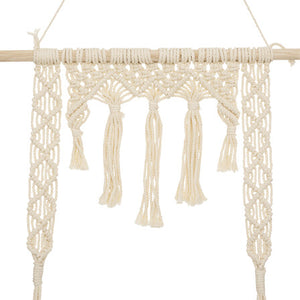 Raft de perete Atmosphere, Macrame și MDF, 60x20x80 cm