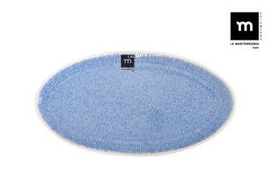 Farfurie ovala LA MEDITERRANEA Calobra Blue, 27x14 cm, portelan
