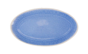 Farfurie ovala LA MEDITERRANEA Calobra Blue, 31x18 cm, portelan