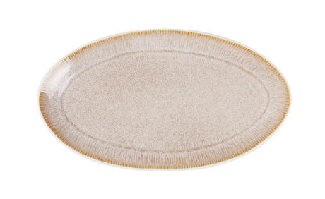 Farfurie ovala LA MEDITERRANEA Calobra Crema, 31x18 cm, portelan