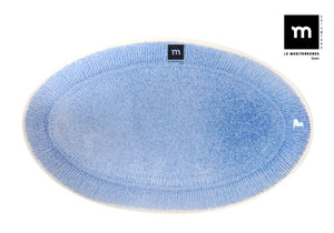 Farfurie ovala LA MEDITERRANEA Calobra Blue, 34x21 cm, portelan